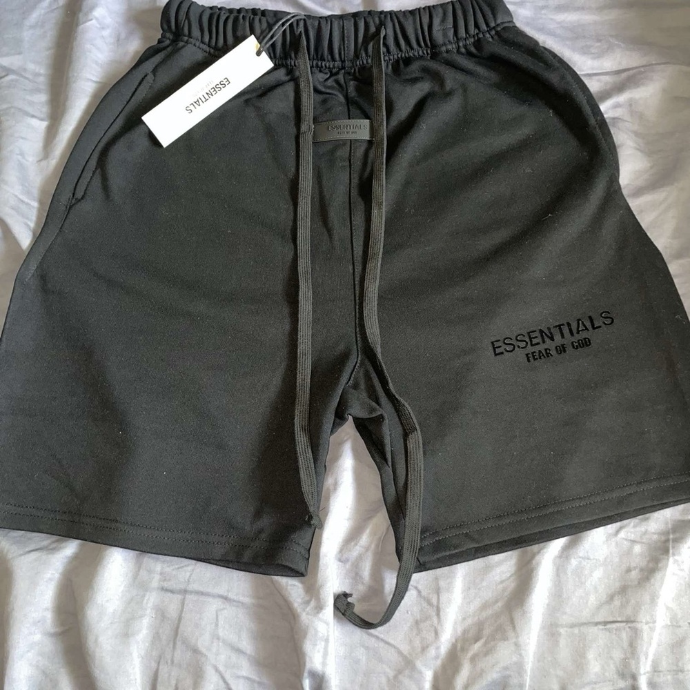 Fear of God Black Athletic Shorts with Elastic Waistband